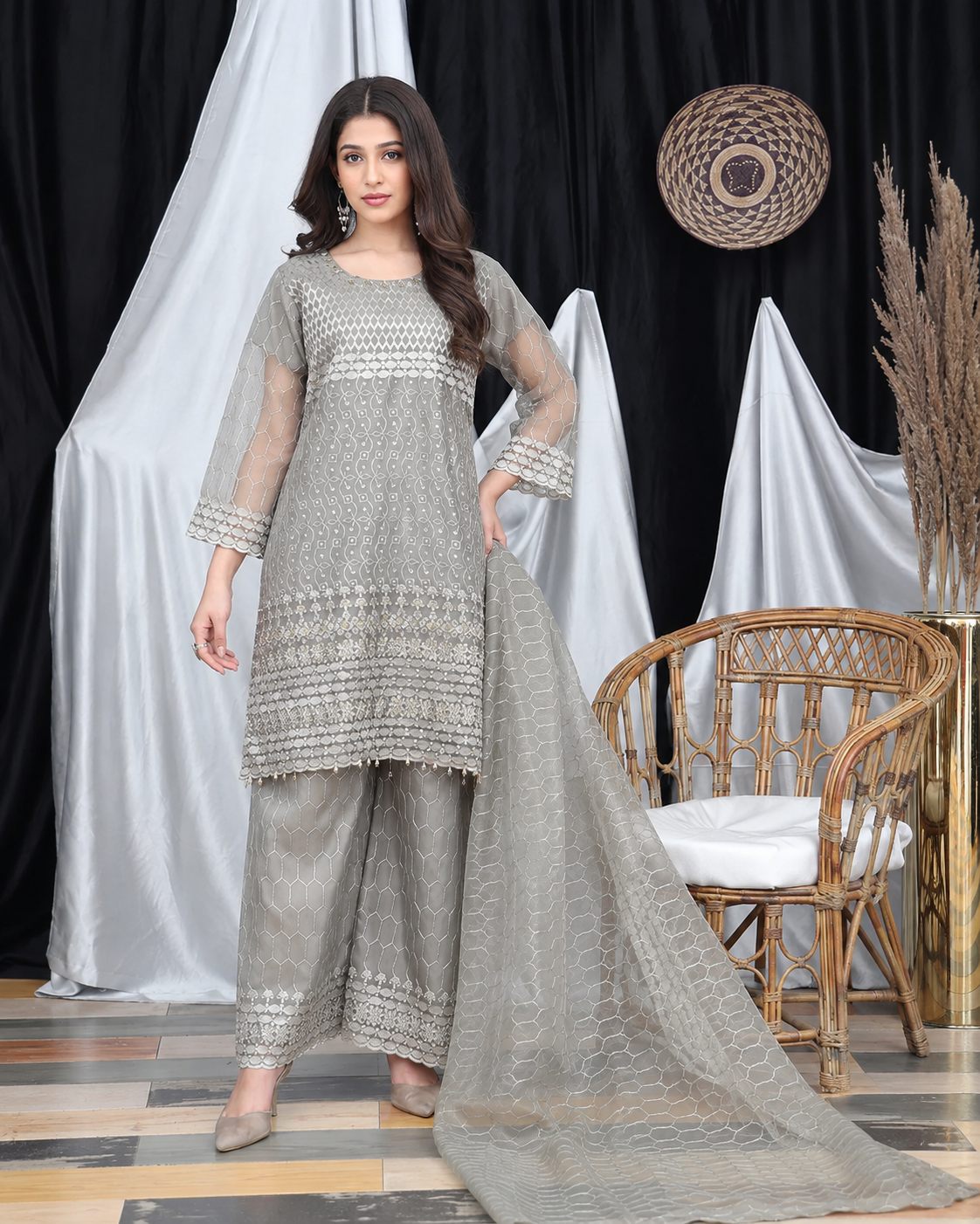 Silver Mist  3-Piece Pret