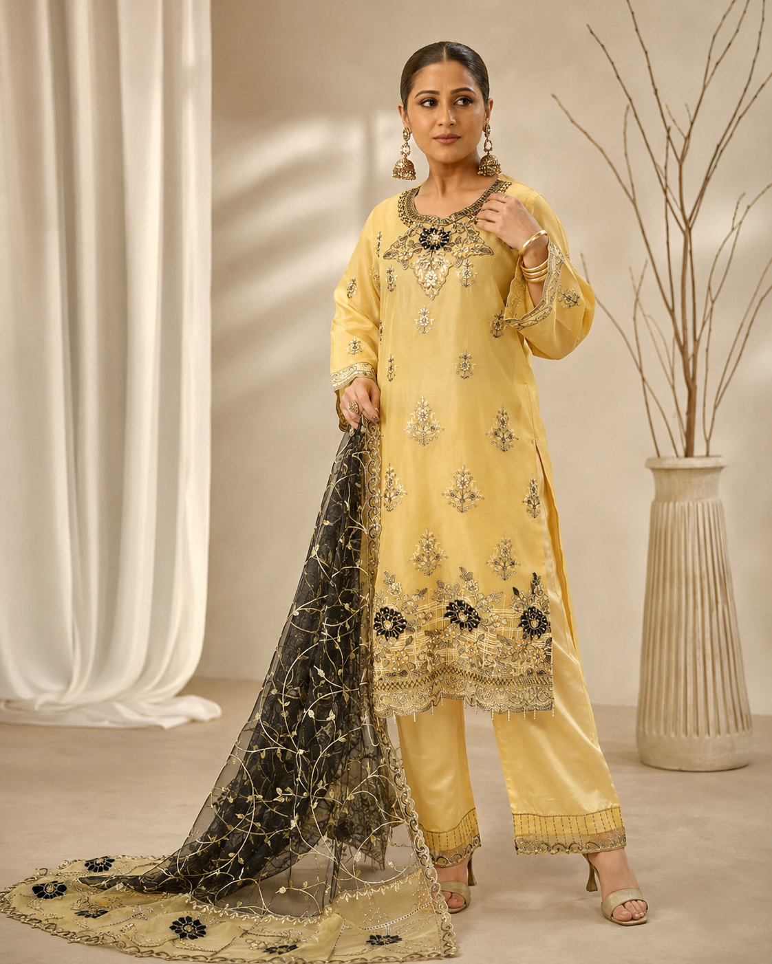 Golden Daffodil 3-Piece Pret