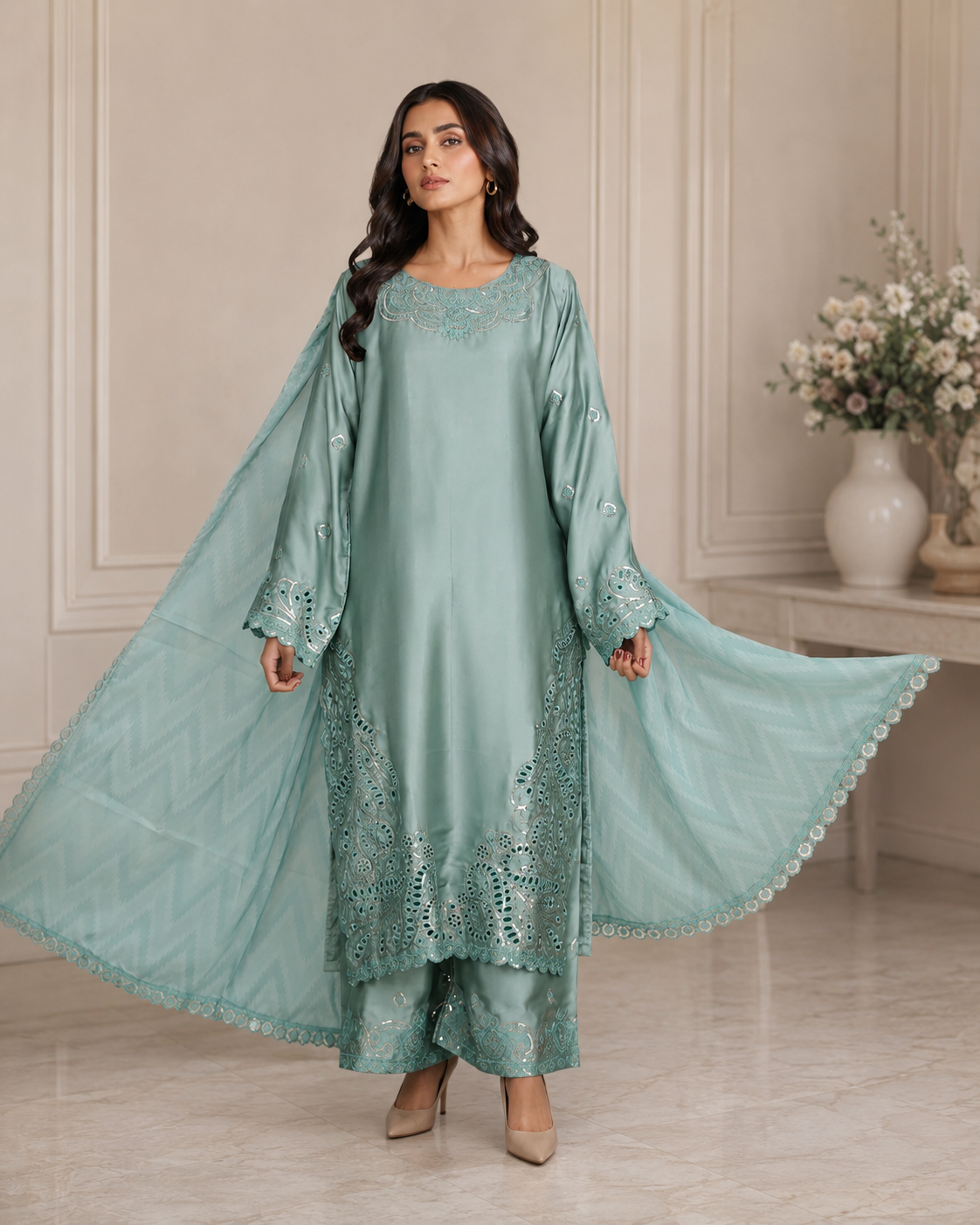 Seafoam Mist – 3-Piece Pret