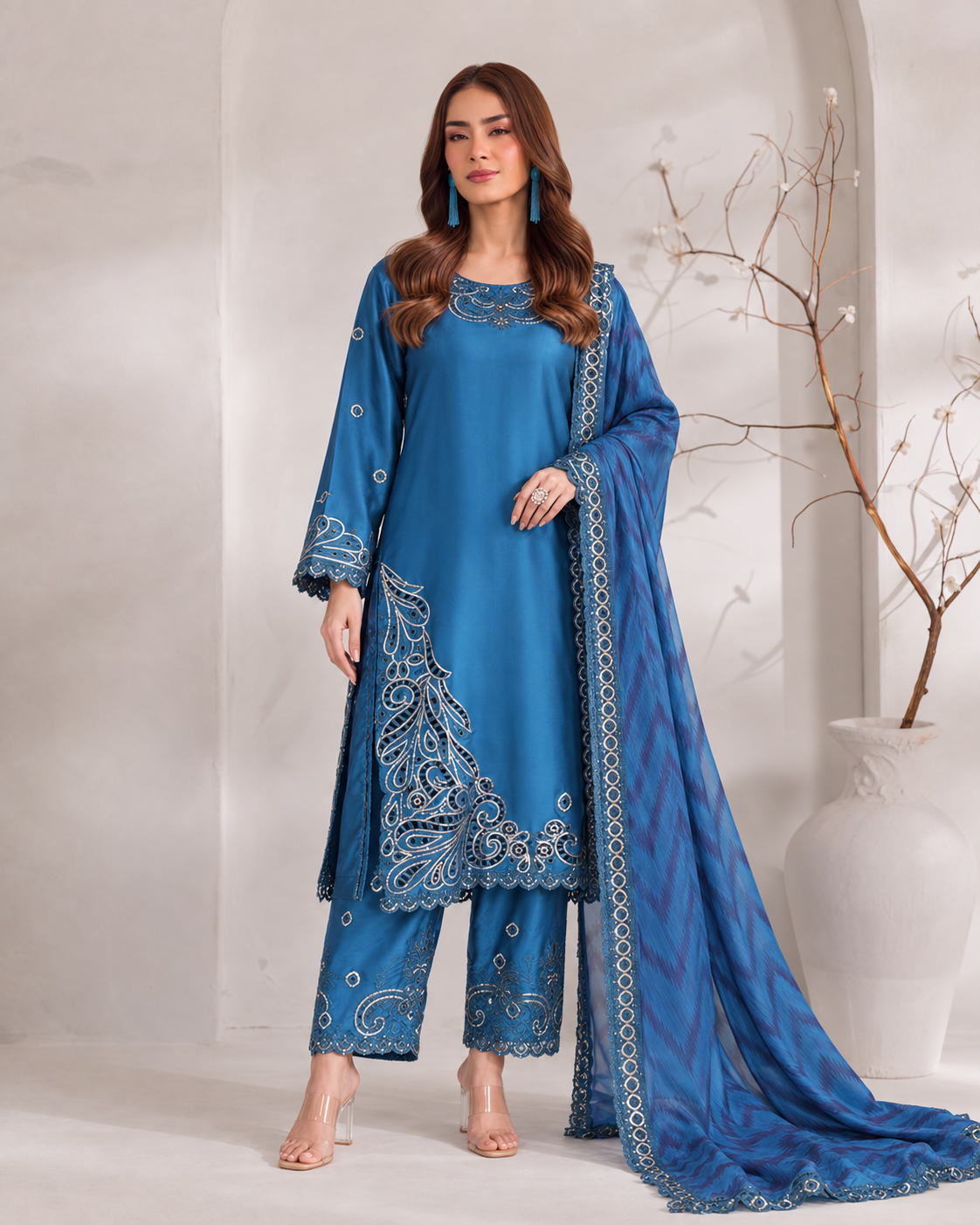 Midnight Zinc – Embroidered 3-Piece Pret