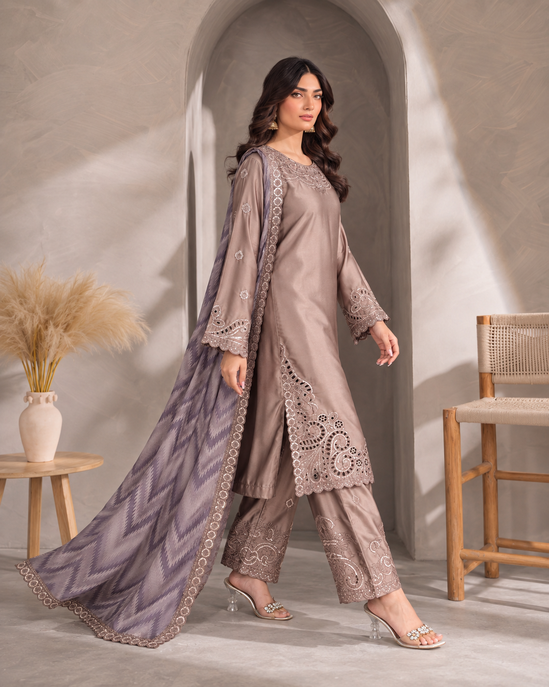 Sand Dune – Embroidered 3-Piece Pret