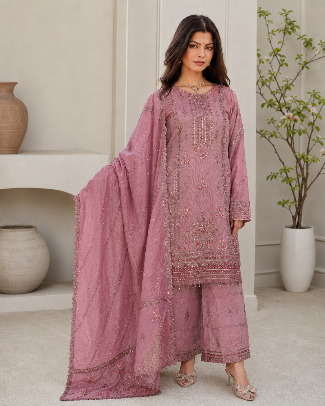 Rosewood – Embroidered 3-Piece Pret