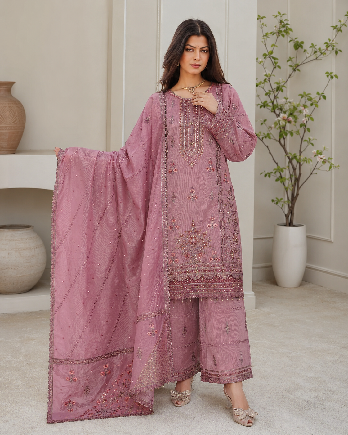 Rosewood – Embroidered 3-Piece Pret