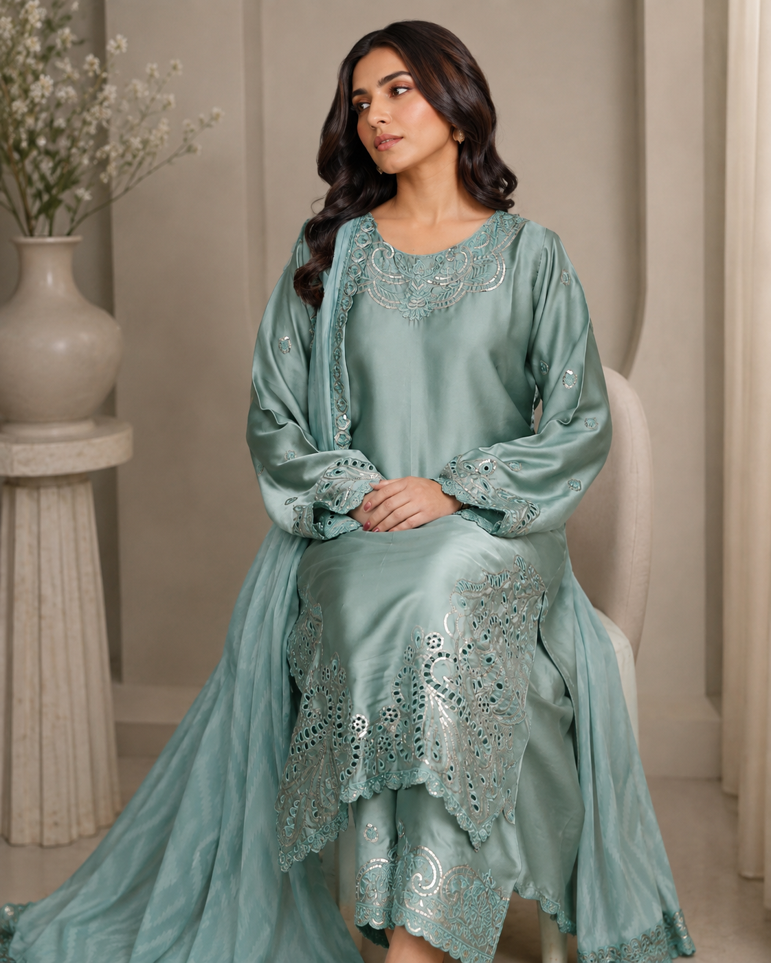 Seafoam Mist – 3-Piece Pret