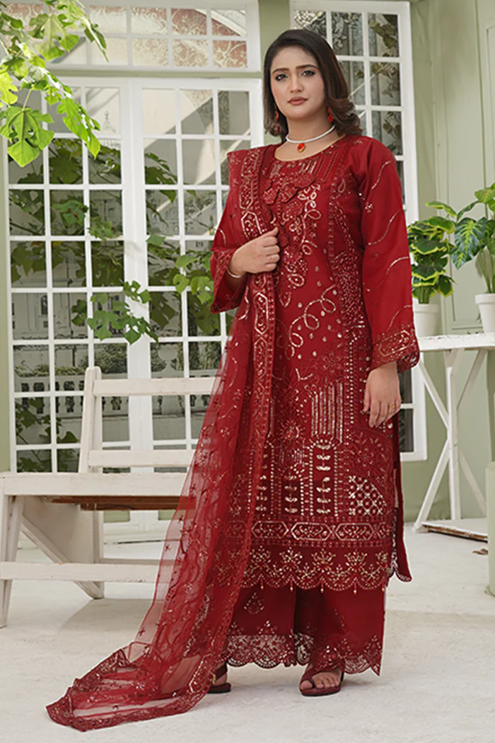 Crimson Charm 3-Piece Pret